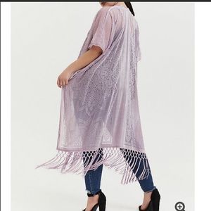 Torrid Mauve Velvet Burnout Kimono